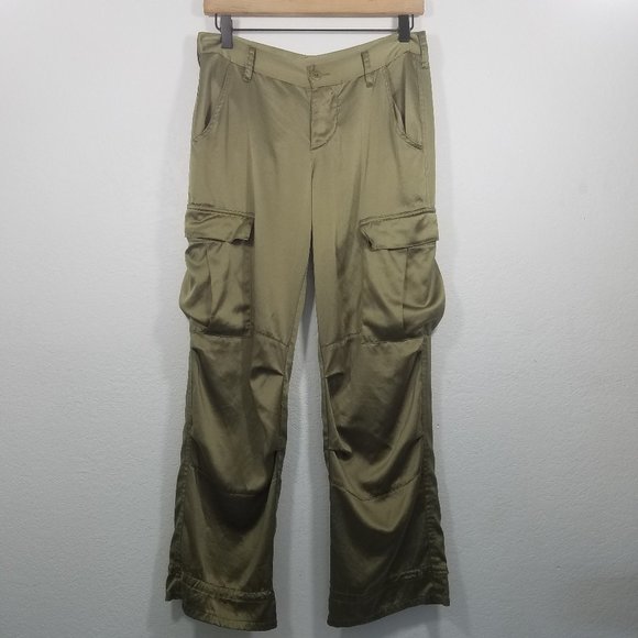 Joie Pants - Joie Silk Olive Green Cargo Pant Size 27